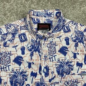 RSVLTS Dungeons & Dragons Shirt Mens Medium Short Sleeve Critical Sketch D&D